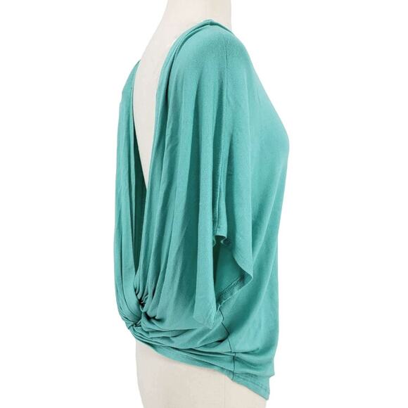 Twist Back Top TURQUOISE Blue Size Small NWT! - Picture 3 of 5